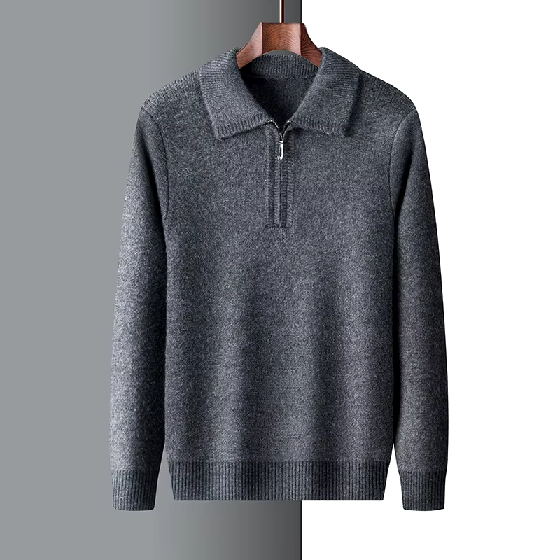 Cashmere Quarter Zip Sweater