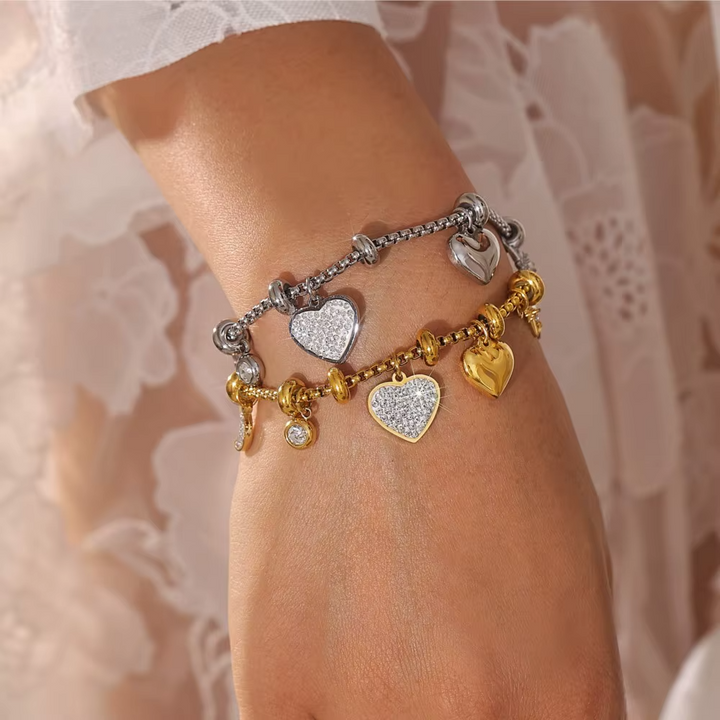 Twinkling Heart Charm Bracelet