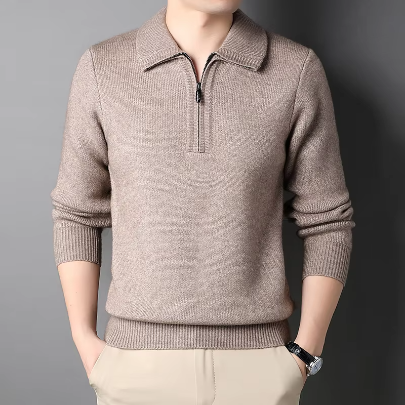 Cashmere Quarter Zip Sweater